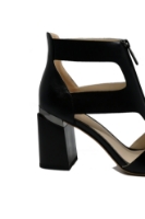 Imagine Sandale damă negre tip botină din piele naturală FNXN440