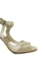 Imagine Sandale elegante cu toc înalt, crem sidefat, din piele naturală MATS22