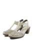 Imagine Pantofi damă decupați albi cu baretă T, din piele naturală RIK40969-80