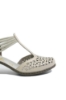 Imagine Pantofi damă decupați albi cu baretă T, din piele naturală RIK40969-80