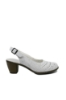 Imagine Pantofi decupați din piele naturală albi cu steluțe perforate RIK40983-80