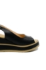 Imagine Sandale damă wedge cu platformă, negre, din piele naturală GOR977
