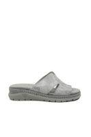 Imagine Saboți comozi damă gri șarpe, din piele naturală OTR12521