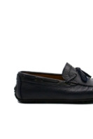 Imagine Mocasini bleumarin bărbați din piele naturală granulată TR123