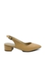 Imagine Pantofi decupați cu toc mic, bej, din piele naturală GOR24173