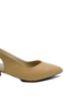 Imagine Pantofi decupați cu toc mic, bej, din piele naturală GOR24173