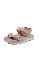 Imagine Sandale damă flatform, roz pudră, din piele naturală GOR4526