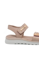 Imagine Sandale damă flatform, roz pudră, din piele naturală GOR4526