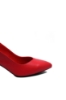 Imagine Pantofi decupați damă roșii din piele naturală, cu vârf ascuțit GOR24118