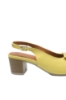 Imagine Sandale damă cu toc bloc, galben deschis, din piele naturală MIR507