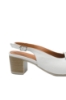Imagine Sandale damă cu toc bloc, complet albe, din piele naturală MIR507