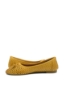 Imagine Balerini damă galbeni din piele naturală cu model perforat plasă MIR3043