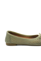 Imagine Balerini damă kaki din piele naturală cu model perforat plasă MIR3043