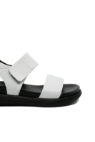 Imagine Sandale damă albe din piele naturală cu talpa dublă GOR736