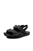 Imagine Sandale bărbați cu barete reglabile, negre, din piele naturală GOR506