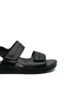 Imagine Sandale bărbați cu barete reglabile, negre, din piele naturală GOR506