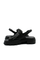 Imagine Sandale damă cu platformă negre, din piele naturală LF357