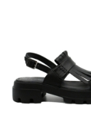 Imagine Sandale damă cu platformă negre, din piele naturală LF357