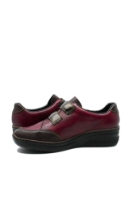 Imagine Pantofi comozi damă din piele naturală roșu mixt RIK48750-35