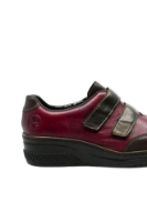 Imagine Pantofi comozi damă din piele naturală roșu mixt RIK48750-35