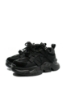 Imagine Pantofi sport damă negri din piele naturală cu panglici decorative KIVA851