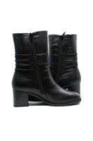 Imagine Cizme damă cu toc bloc, negre, din piele naturală REMD0V71-01