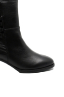 Imagine Cizme damă cu toc bloc, negre, din piele naturală REMD0V71-01