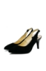 Imagine Pantofi decupați stiletto negri, din piele întoarsă SORD24