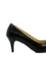 Imagine Pantofi stiletto din piele naturală, negri cu decorațiune aurie SORA24