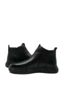 Imagine Ghete stilate bărbați negre, din piele naturală, cu fermoar lateral FNX999339