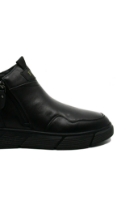 Imagine Ghete stilate bărbați negre, din piele naturală, cu fermoar lateral FNX999339