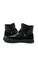 Imagine Ghete bărbați hi-top îmblănite, negre, din piele naturală OTR21813