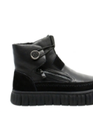 Imagine Ghete bărbați hi-top îmblănite, negre, din piele naturală OTR21813