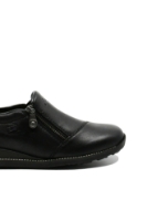 Imagine Pantofi comozi damă negri din mix de piele naturală RIK44265-00