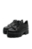 Imagine Pantofi damă cu talpa înaltă, negri, din piele naturală FLO112