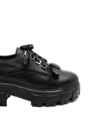 Imagine Pantofi damă cu talpa înaltă, negri, din piele naturală FLO112