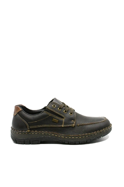 Imagine Pantofi casual maro din piele naturală granulată RIK05100-25