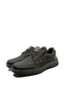 Imagine Pantofi casual maro din piele naturală granulată RIK05100-25