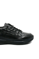 Imagine Teniși negri din piele naturală, cu model croco FLGM-5