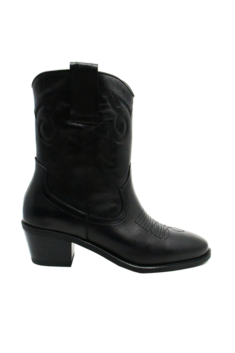Imagine Ghete damă ciocate negre din piele naturală CASP06088