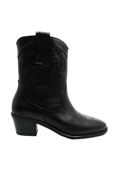 Imagine Ghete damă ciocate negre din piele naturală CASP06088