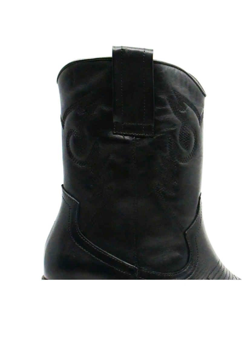 Imagine Ghete damă ciocate negre din piele naturală CASP06088