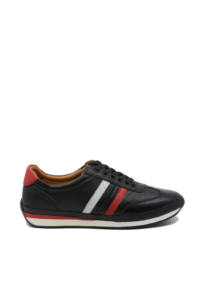 Imagine Pantofi casual sport bărbați, negri, din piele naturală GOR061