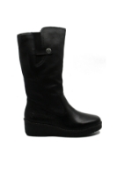 Imagine Cizme comode, negre, din piele naturală RIKY4655-00