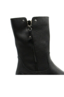 Imagine Ghete comode, negre, din piele naturală, cu fermoar metalic RIKY4653-00