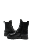 Imagine Ghete damă combat style, negre, din piele naturală FNX3991