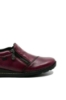 Imagine Pantofi comozi damă roșu grena din mix de piele naturală RIK44265-35