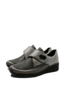 Imagine Pantofi damă gri deschis din piele naturală, cu inserție flexibilă RIK537C0-42
