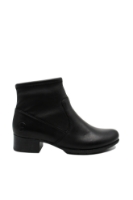 Imagine Botine negre din piele naturală, cu carâmb moale RIK78674-00