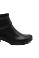 Imagine Botine negre din piele naturală, cu carâmb moale RIK78674-00